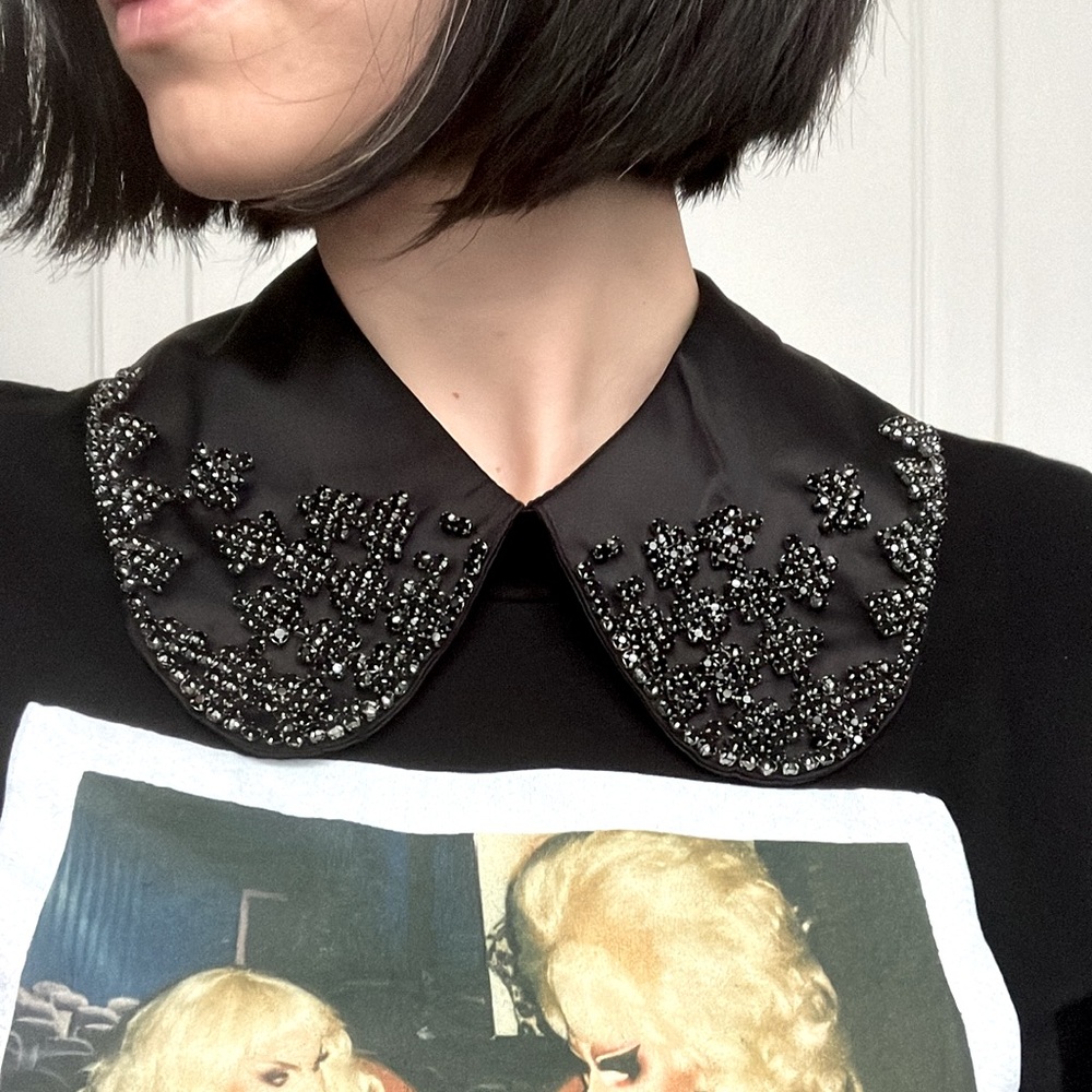 Maeve Bedazzled Silky Collar Piece